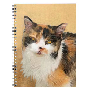 Caderno Espiral Calico Cat Painting - Gato Original Bonito