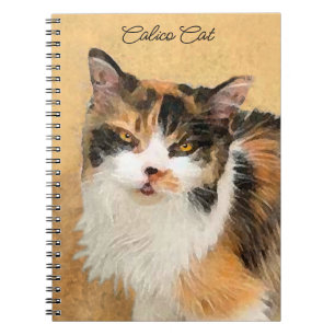 Caderno Espiral Calico Cat Painting - Gato Original Bonito