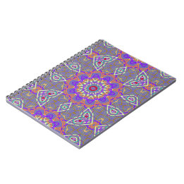 Caderno Espiral Calidoscópio moderno em relevo