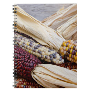 Caderno Espiral Califórnia. Colheita de Outono Colorida Milho Indí