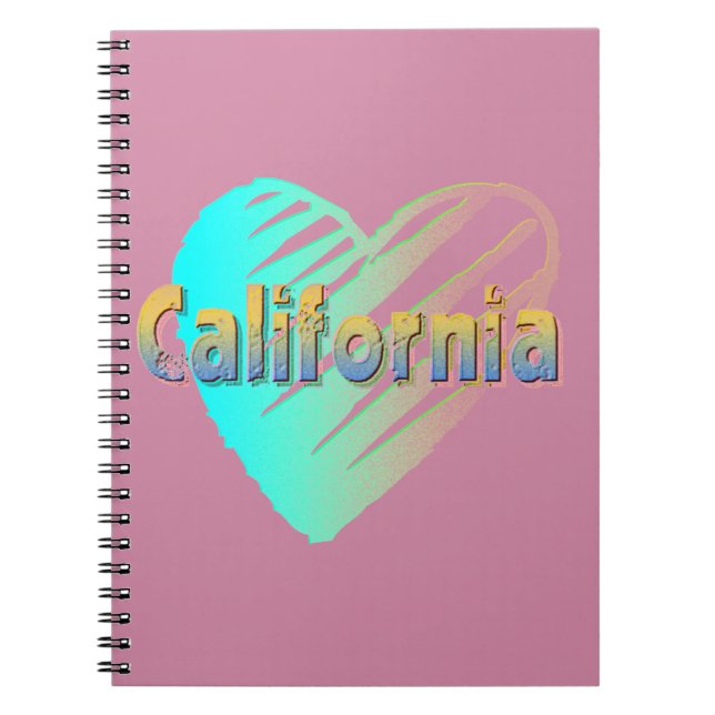 Caderno Espiral California Heart (Frente)