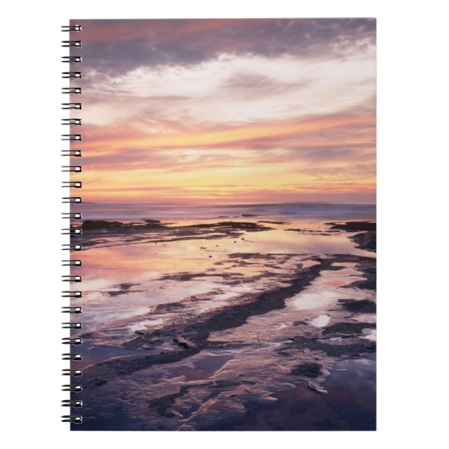 Caderno Espiral Califórnia, San Diego, Sunset Cliffs, Sunset 1 (Frente)