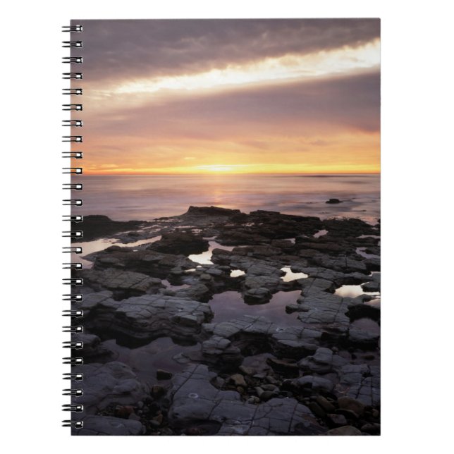 Caderno Espiral Califórnia, San Diego, Sunset Cliffs, Sunset 6 (Frente)