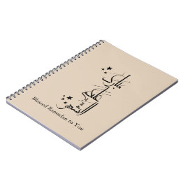 Caderno Espiral Caligrafia Árabe Contemporânea Saudação de Ramadan