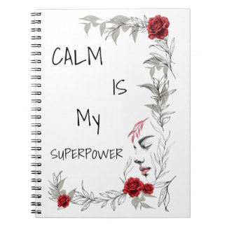 Caderno Espiral Calma É Meu Superpoder | Autoconfiança e Confiança