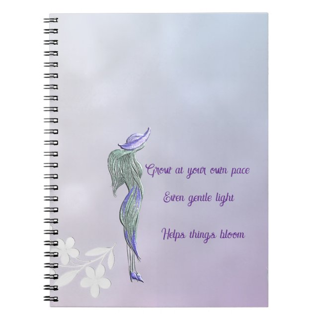 Caderno espiral calmo refinado (Frente)