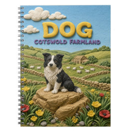 Caderno Espiral Cama de cachorro Cotswold Farmland Moderno KlayKoo