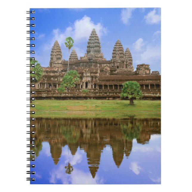 Caderno Espiral Camboja, Kampuchea, templo Angkor Wat. (Frente)