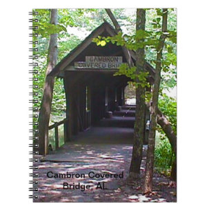 Caderno Espiral Cambron Covered Bridge, Madison County, Alabama