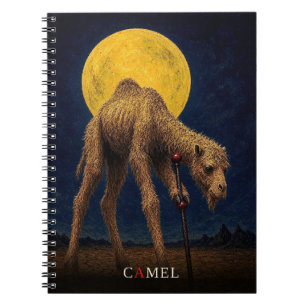 Caderno Espiral Camelo Cane gótico Surreal