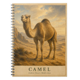 Caderno Espiral Camelo Deserto Arábico VINTAGE