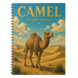 Caderno Espiral Camelo Dunas do Deserto Aquarela GeoSaga