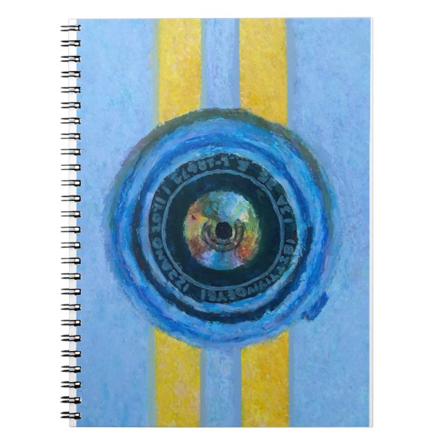 Caderno Espiral Câmera Azul (Frente)