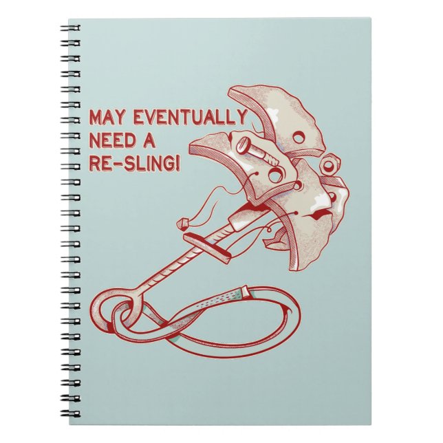 Caderno Espiral Câmera de escalada de Rock Antigo engraçada (Frente)