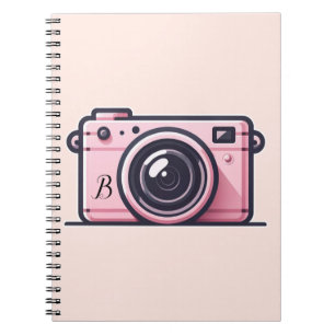 Caderno Espiral Câmera Fotográfica Pink Snapshot Shoot Fashion Mod