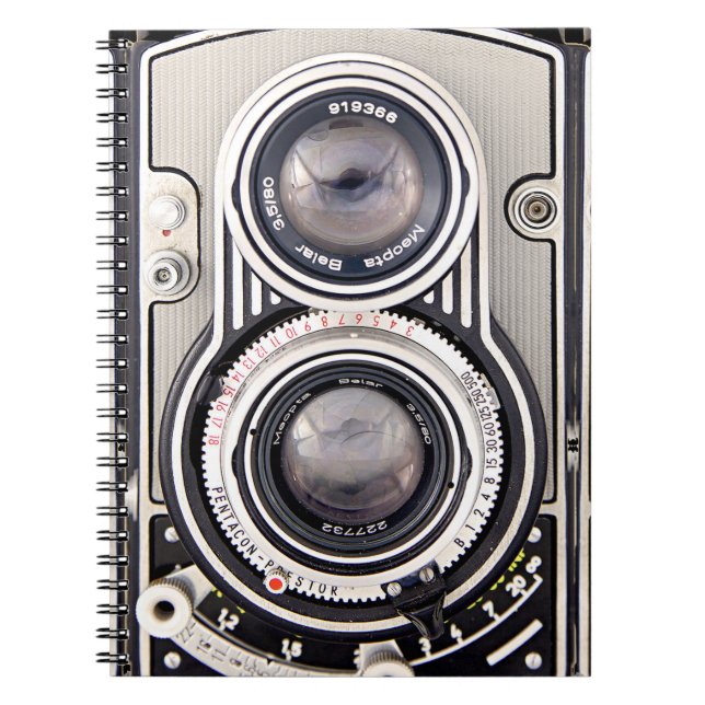 Caderno Espiral Câmera Vintage (Frente)