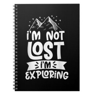 Caderno Espiral Caminhando Montanha Não Estou Perdido Explorando