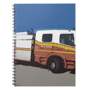Caderno Espiral Caminhão de Bombeiros