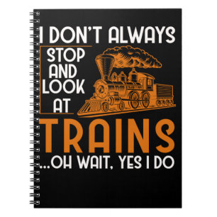 Caderno Espiral Caminhão de Ferro Funny Trainspotter Comboio Sobr