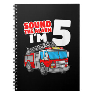 Caderno Espiral Caminhão-Fogo de 5 anos 5 de Bombeiros