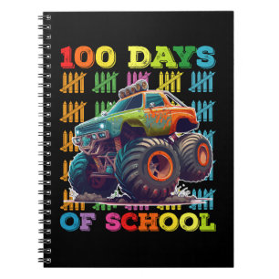 Caderno Espiral Caminhão Monstro Professor Aluno 100 Dias De Escol