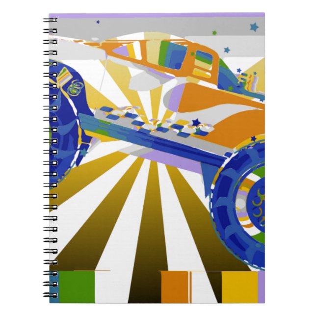 Caderno Espiral Caminhão monstro psicodélico incrível (Frente)