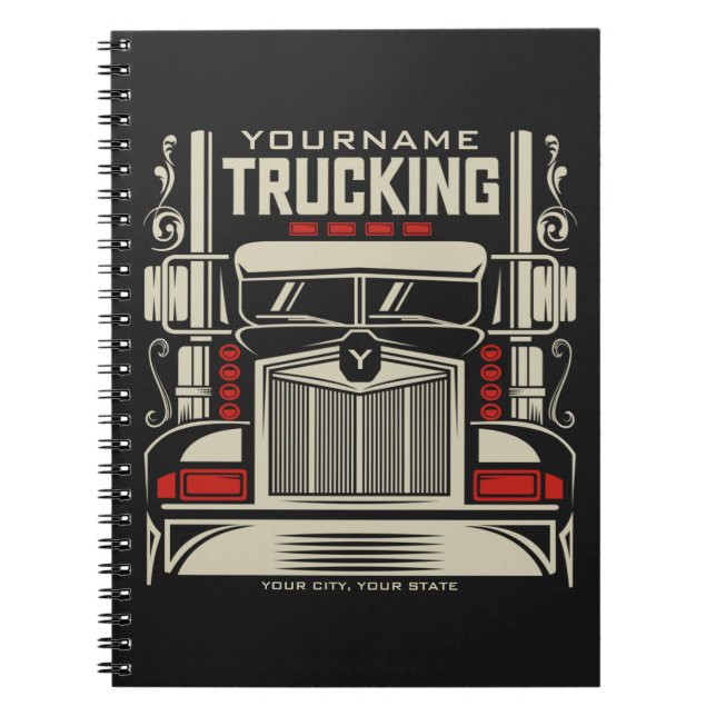 Caderno Espiral Caminhão Personalizado 18 Caminhoneiro BIG RIG (Frente)