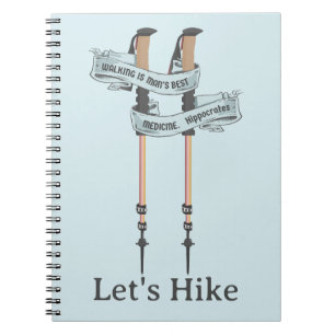 Caderno Espiral caminhar é o melhor remédio Hipócrates caminhada p