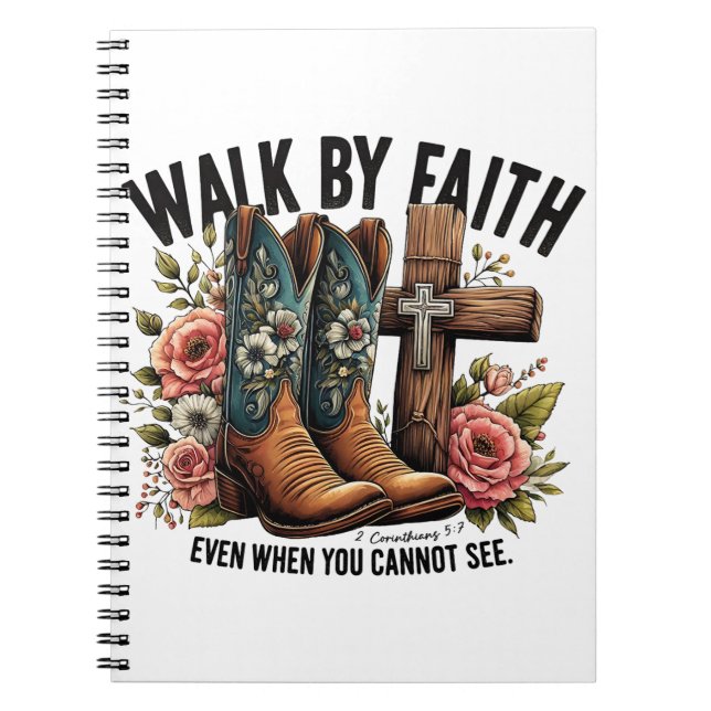 Caderno Espiral Caminhar por Faith (Frente)