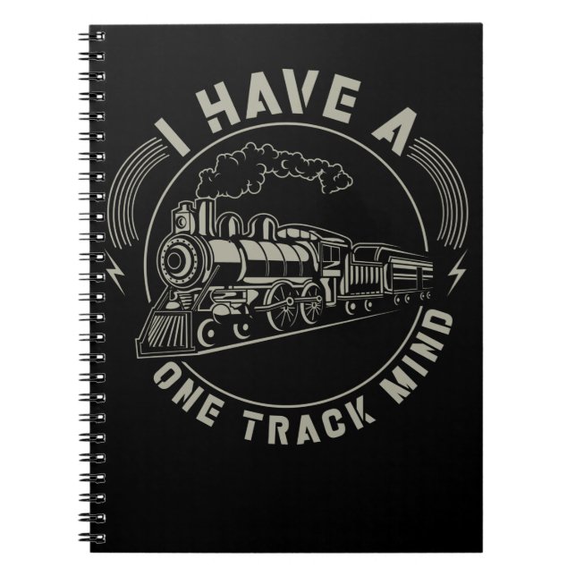 Caderno Espiral Caminho de Ferro Funny Locomotive Cote Trainspotte (Frente)