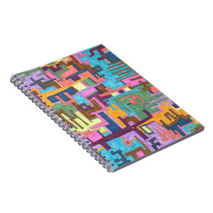 Caderno Espiral "Caminhos" Abstrato Art