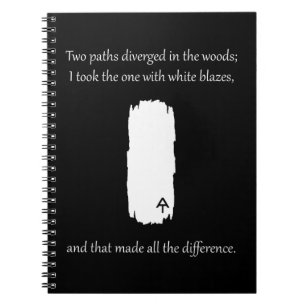 Caderno Espiral Caminhos de Blaze Branco da Trilha Appalachiana Di