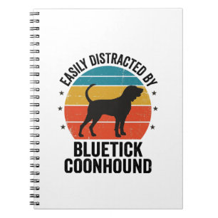 Caderno Espiral Camisa Bluetick Coonhound Vintage Amante de Cães D