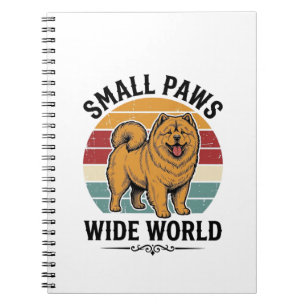 Caderno Espiral Camisa Chow Chow Pequenas Patinhas Mundo Largo Cac