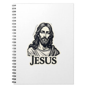 Caderno Espiral Camisa com Gravura Vintage do Nome Sagrado de Jesu