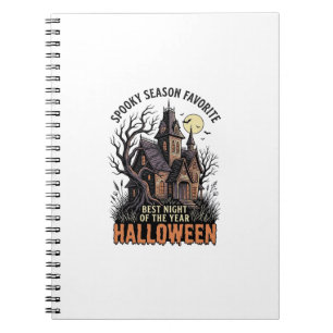 Caderno Espiral Camisa da Temporada Assustadora Mansão Assombrada