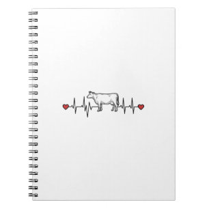 Caderno Espiral Camisa de Animal de Fazenda Estilo de Gravura do B