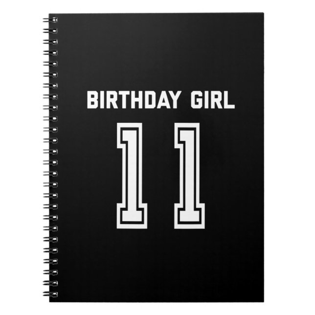 Caderno Espiral Camisa De Aniversário De 11 com Presente De 11 Ano (Frente)