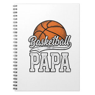 Caderno Espiral Camisa de Basquete Papa com Desenho de Gravura Vin