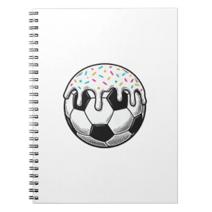 Caderno Espiral Camisa de Bola de Futebol com Glacê Pingando Vinta