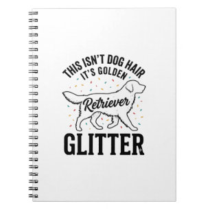 Caderno Espiral Camisa de Cabelo de Cachorro Vintage Glitter Retri