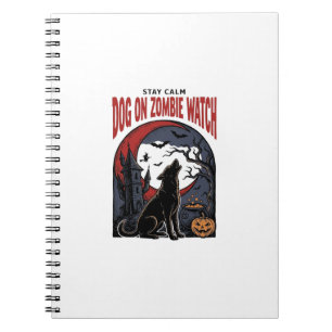 Caderno Espiral Camisa de Cachorro de Halloween Design de Patrulha