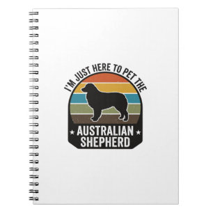Caderno Espiral Camisa de Cachorro Vintage Amante de Australian Sh