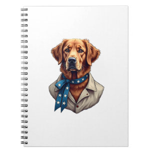 Caderno Espiral Camisa de Cachorro Vintage Orgulho Retriever Patri
