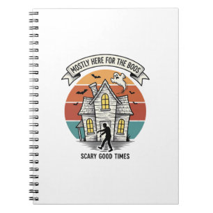Caderno Espiral Camisa de Casa Assombrada Engraçada Vintage Hallow