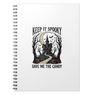Caderno Espiral Camisa de Casa Assombrada Gravura Vintage de Hallo