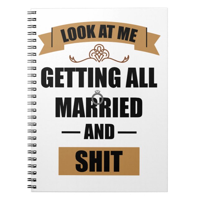 Caderno Espiral Camisa de Dama de Honra Bêbada Despedida de Soltei (Frente)