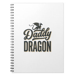 Caderno Espiral Camisa de desenho de gravura vintage de dragão pap