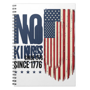 Caderno Espiral Camisa de Design de Bandeira Patriótica Sem Reis D