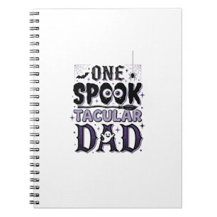 Caderno Espiral Camisa de Halloween do Papai Vintage Spooktacular